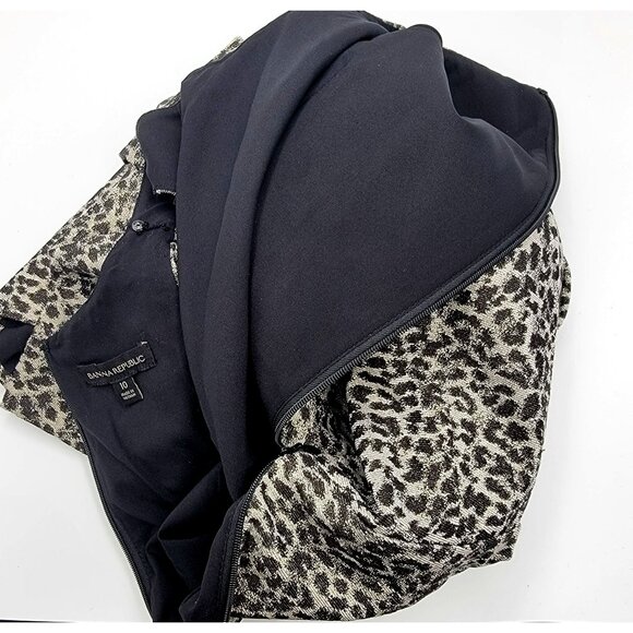 Banana Republic Womens Leopard-Print Sleeveless Sheath Dress Size 10 - Picture 11 of 11